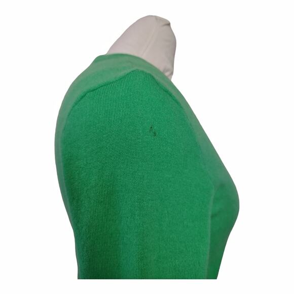 RALPH LAUREN Classic Cashmere Sweater Green Size S Preppy Basic V-Neck Cardigan - Picture 12 of 12